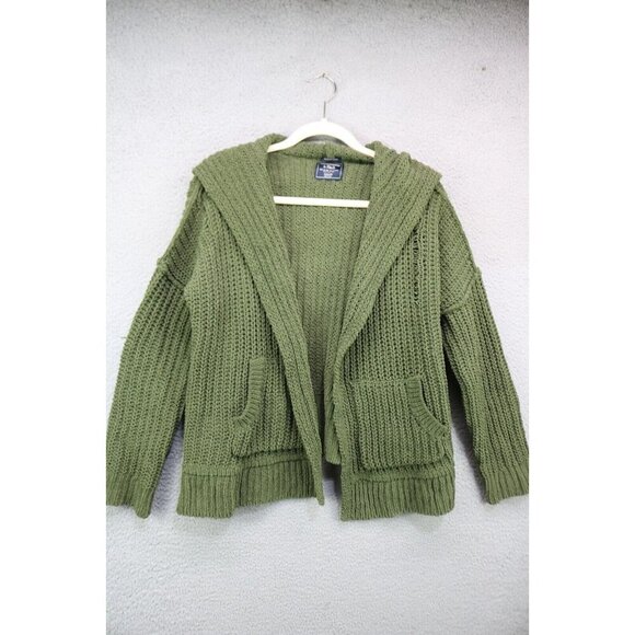 Abercrombie & Fitch Oversized Open Chunky Knit Sweater-Size XXS/XS-Hooded - Picture 1 of 11